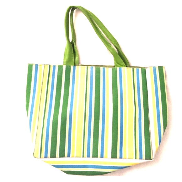 Green stripe purse