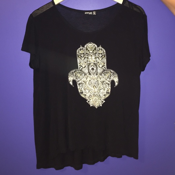 Black Hamsa tee shirt