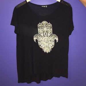 Black Hamsa tee shirt