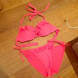 Coral pink bikini