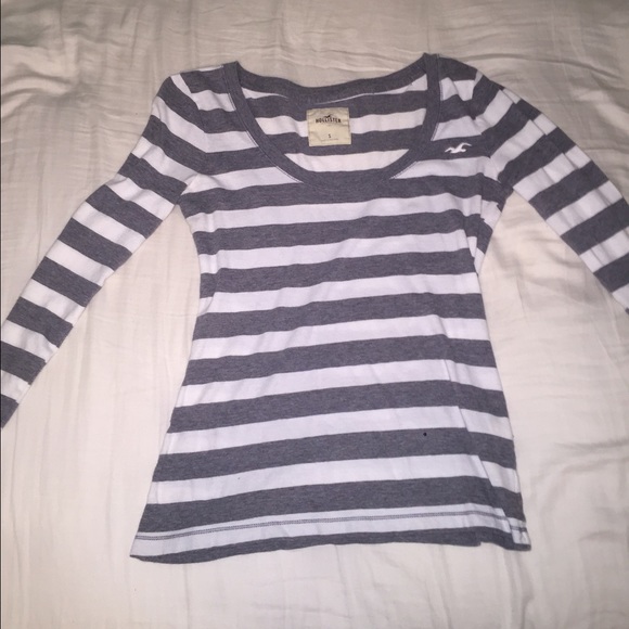 Hollister long sleeved striped top