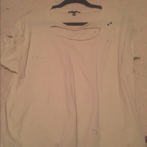 Urban outfitters destroyed crop tee