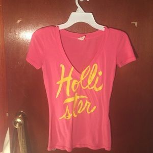 Pink hollister shirt