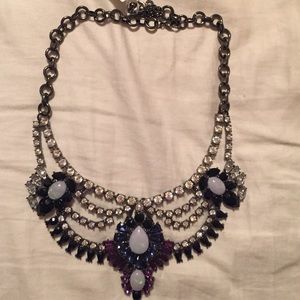 Purple statement necklace