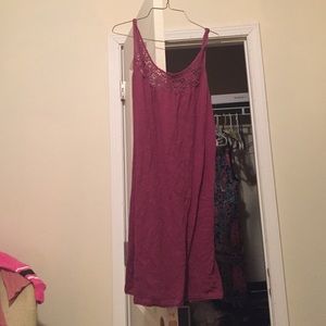 AE cranberry lace top dress