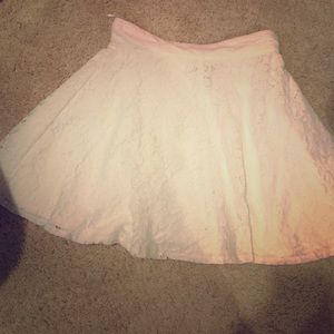White lace skirt