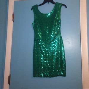 Emerald sequin Bodycon dress