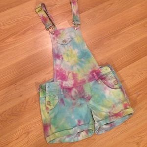 Tie dye overalls