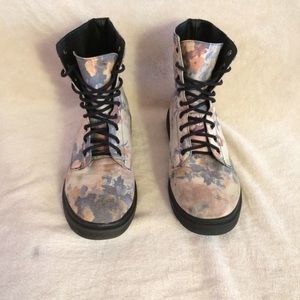 Floral Combat Boots