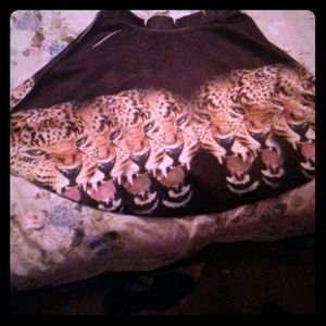 Brown tiger circle skirt