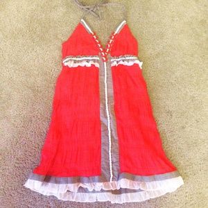 Whish coral red dress size large
