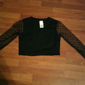 SOLD.....Black Crop-top