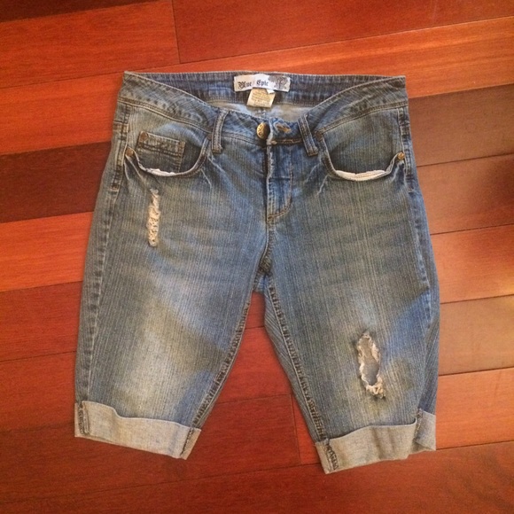Blue jean shorts