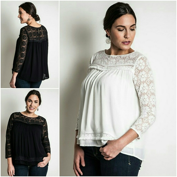 Lace Babydoll Top - PLUS SIZE