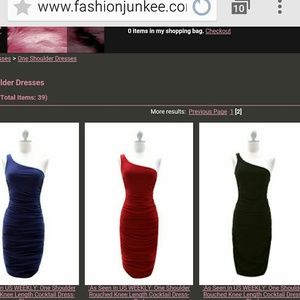NWT Medium one shoulder body con ruched dress