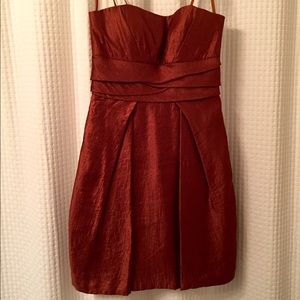 Max and Cleo burnt orange cocktail dress