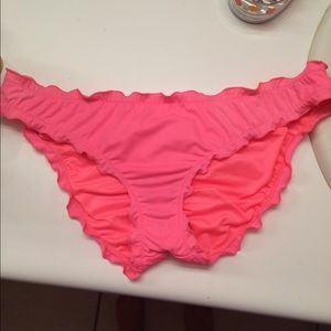 Pink ruffle Victoria's Secret bikini bottoms