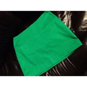 Green mini skirt by Express