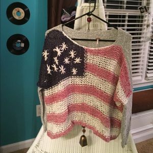 Free people American flag sweater