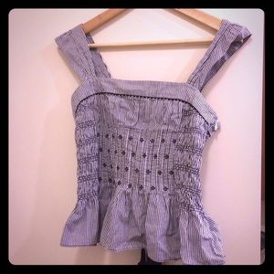 Lithe Heritage Stripe Peplum Shirt (Anthropologie)