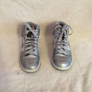 Silver Nike Hip-Hop Shoe
