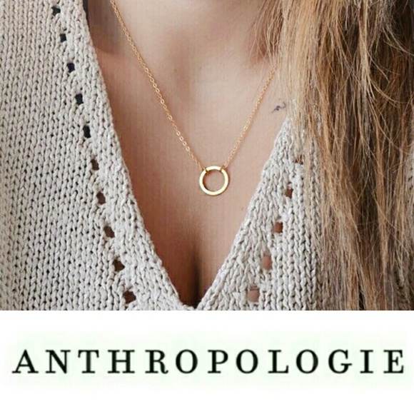 Anthropologie Circle Pendant Necklace