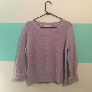 Lavender cable knit sweater
