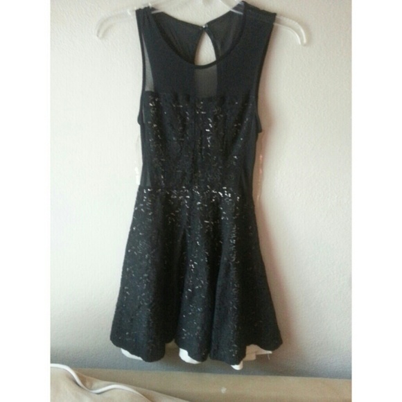Black Floral Laced Dress