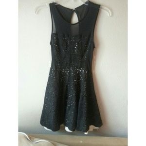 Black Floral Laced Dress