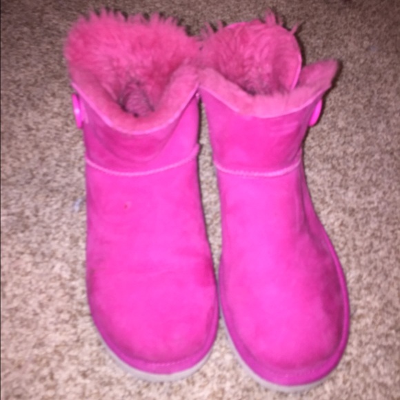 Mini Pink Bailey Button Uggs