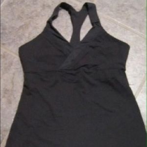 Lululemon deep breath yoga tank jet black 6