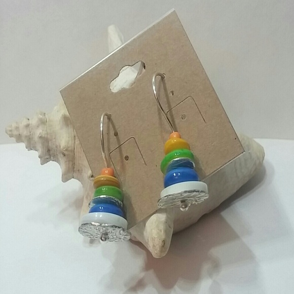 Pretty in Pastel Silver Earrings