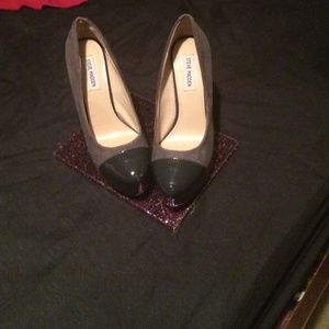 Grey Steve Madden platform Heels