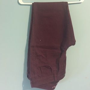 Maroon American Eagle Jeggings