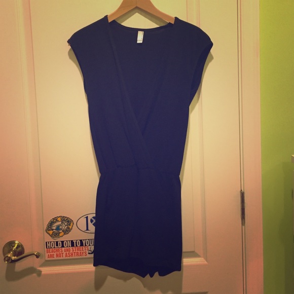 American Apparel deep v romper