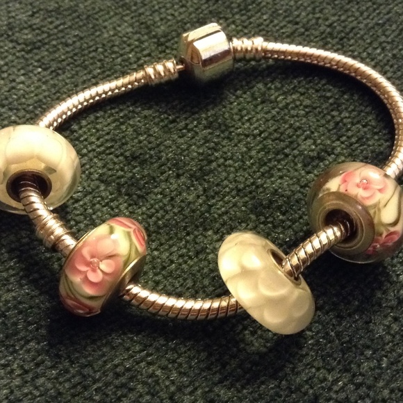 SOLD....PANDORA inspired charms bracelet ..