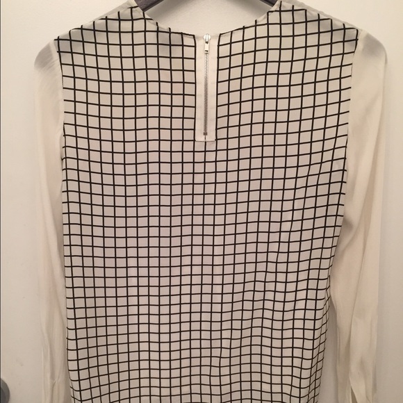 Theory silk grid-print blouse - Picture 2 of 2