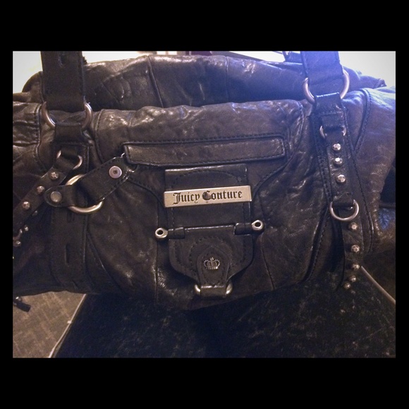 Authentic Juicy Couture black leather handbag 🔥🔥