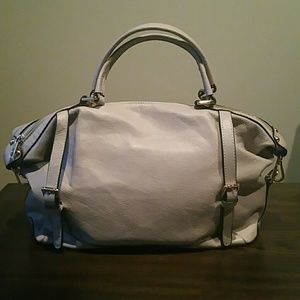 Ora Delphine gray leather satchel