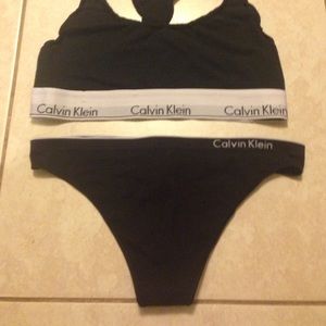 Calvin Klein bra and thong set