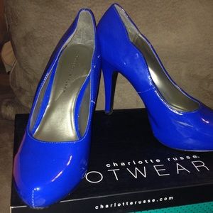 Cobalt blue pumps