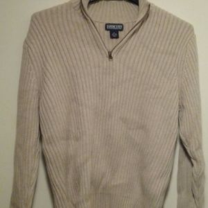 Mens Beige zip up sweater