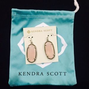Kendra Scott Elle Earrings: Silver/Sea Foam