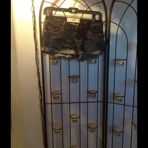 Hollister dark denim shorts