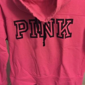 pink hoodie