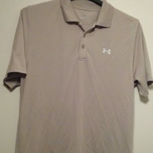 Mens Tan under armour polo