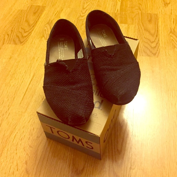 TOMS Shoes - Black Burlap Toms