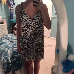 Zebra print tank dress