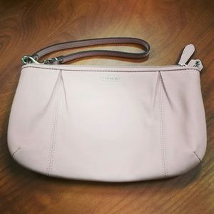 Coach Baby Pink Soft Leather Wristlet