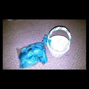 Brand new flower basket with petals